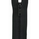 Separating Sport Zipper-24in Polyester, Black (#2)