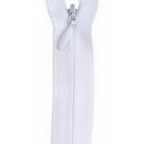 Polyester Invisible Zipper 7-9in, White