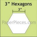 Hexagon Paper Pieces 3in