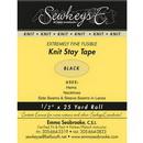 Fusible Knit Stay Tape .5in Extremely Fine Black36