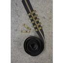 Black Metallic Zipper Tape 2.5yds- Bronze