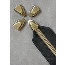 Metal Zipper End Caps 4 Count- Bronze