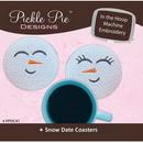 Snow Date Coasters ITH Embroidery CD