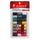 Poly Thrd Assorted Color 24 Spools (Box of 3)