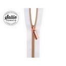 #5 Zippers by the Yard White Tape Copper Teeth