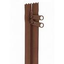 Handbag Zippers, 30  Double Slide-Seal Brown