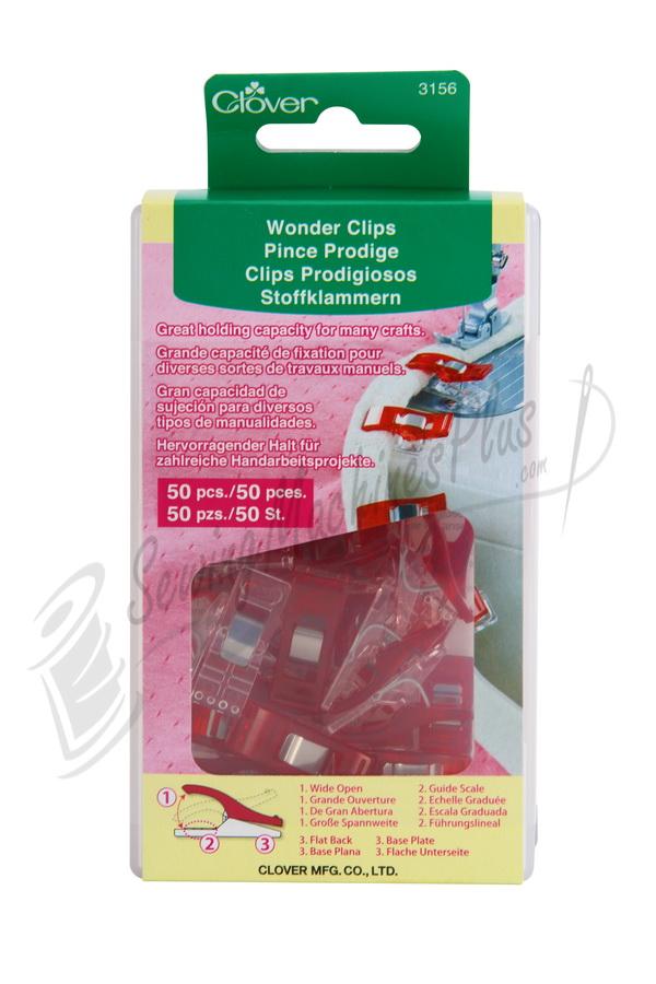 Wonder Clips by Clover, 50 Count, Multi Colored Craft Clips, 50 Pack, Mini Wonder  Clips, Sewing Clips, Quilters Clips, Assorted Colors 
