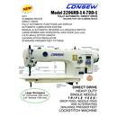 Consew 2206RB-14-7-DD-1 Single Needle Direct Drive Compound Walking Foot Sewing Machine with Complete Tabling