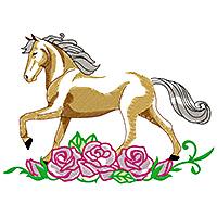Standardbred Horse & Roses