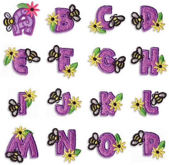 Button~Ups Bizzy Bee Mini Monogram Embroidery CD