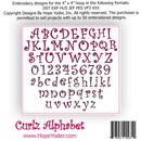 Curlz Alphabet Monogram Embroidery CD - Designs by Hope Yoder