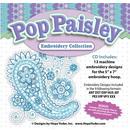 Pop Paisley Embroidery CD w/ SVG - Designs by Hope Yoder