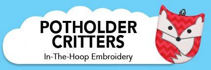 Potholder Critters from Designs by Hope Yoder - Embroidery Design Collection