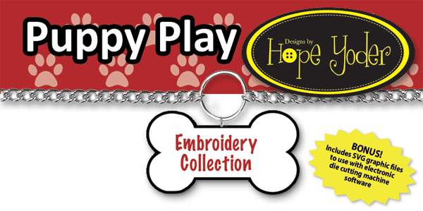 Puppy Play from Designs by Hope Yoder - Embroidery Design Collection