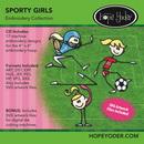 Sporty Girls Embroidery CD w/ SVG - Designs by Hope Yoder