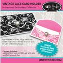 Vintage Card Holders Embroidery CD w/SVG - Designs by Hope Yoder