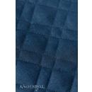 Quilted Pillow Blank, 13inx19in Navy Linen, Plaid Quilting