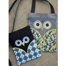 Embroidery Garden Owl Wristlet and Purse Set