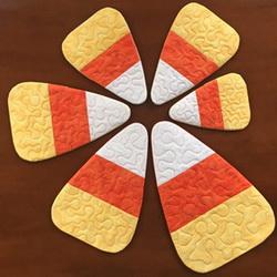 Candy Corn Mug Rugs Set