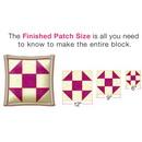 Guidelines 4 Quilting - Half Square Triangle Seam Allowance Addition with Built in Finger Guard