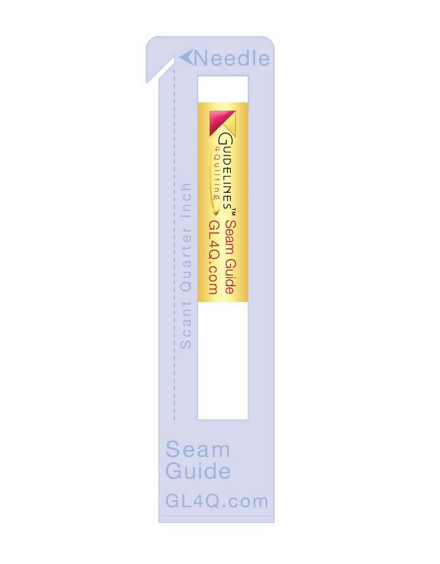 Guidelines4quilting Super Easy Seam Guide Setter, 4.75x1.25x.125