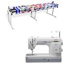 Janome 1600P-QC Sewing Machine w/ Grace 8ft Continuum II Quilting Frame