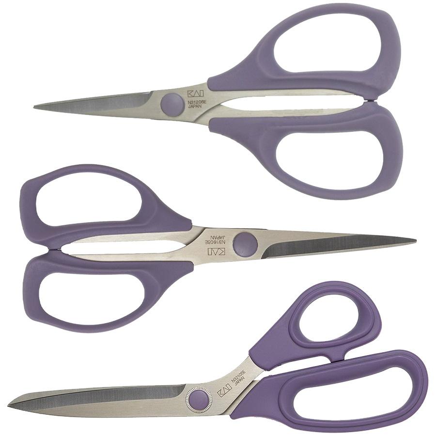 Kai V5165 6 1/2-inch Sewing Scissors Very Berry Colored Handles