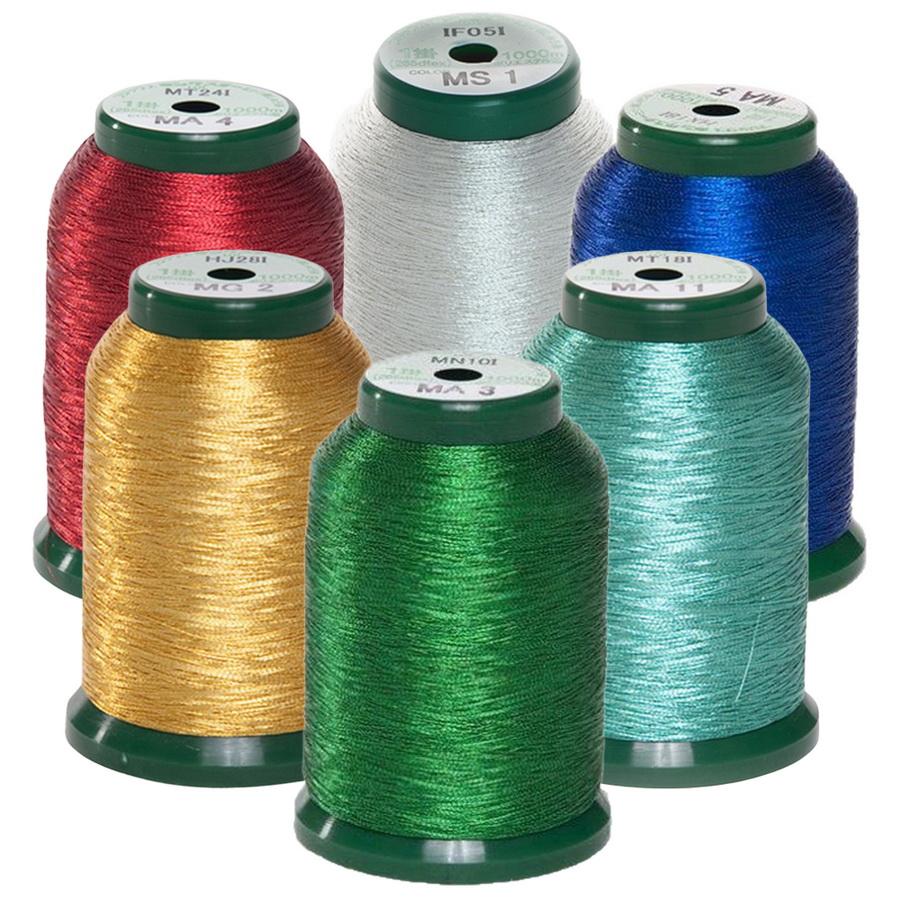Kingstar Metallic Embroidery Thread Set - 15 Colors