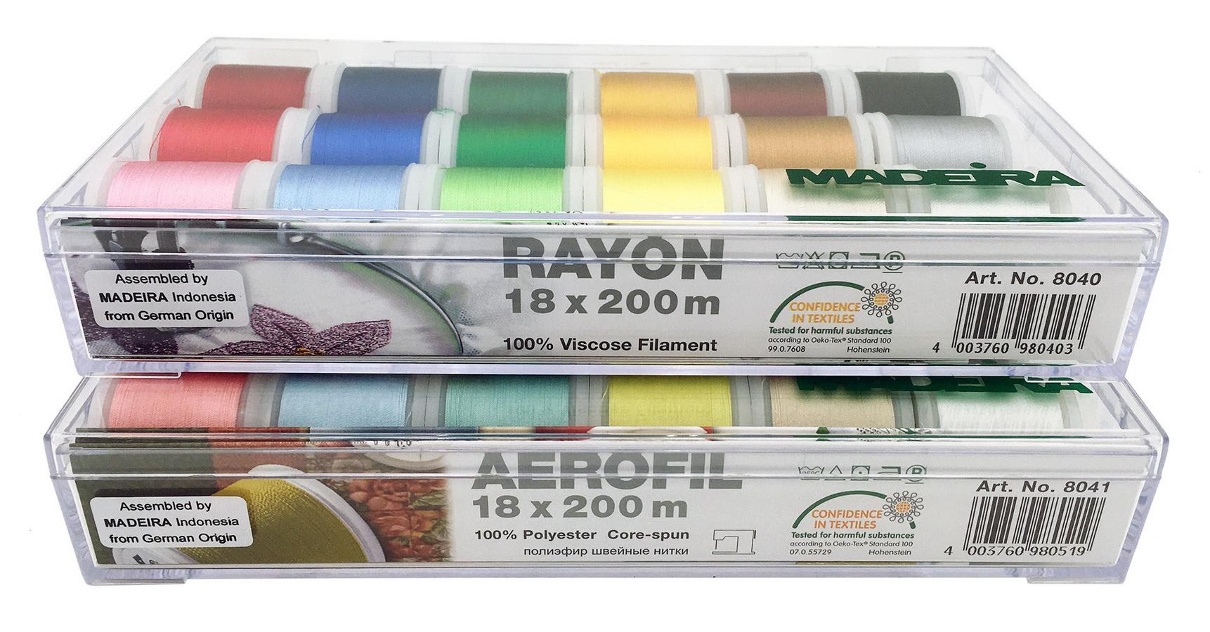 Madeira Rayon 18 Spool Embroidery Thread Kit