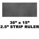 Martelli 36in Ruler with 2.5in wide strips (32in slot/strip length)