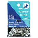 IBC Glass Head Silk Pins 1-3/8 inches (250 pins)