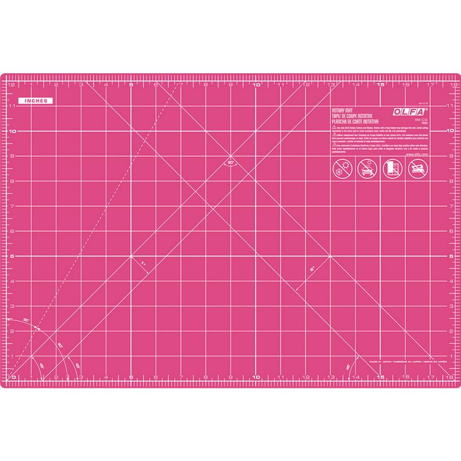 Olfa Self-Healing Cutting Mat 12in x 18in Pink