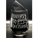 Stemless Glass - Cheers to Pour Decisions