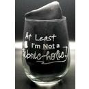 Stemless Glasses - At Least Im Not a Fabric-holic