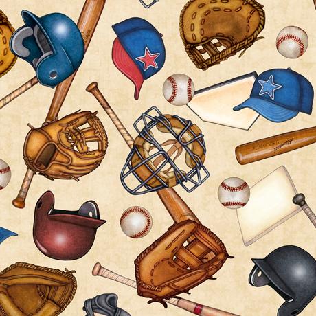 Cream Baseball Equipment (24909-E)