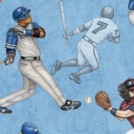 Blue Baseball Players (24908-B)