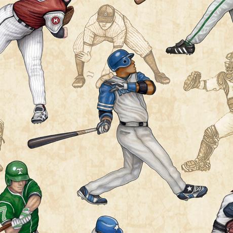 Cream Baseball Players (24908-E)