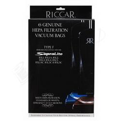 Click for Riccar SupraLite HEPA Vacuum Bags - 6 Pack - Type F Bag (#RFH-6)