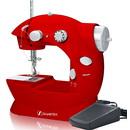 Red Mini Sewing Machine w/ Foot Pedal