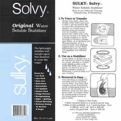 Sulky Solvy Water Soluble Stabilizer