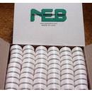 NEB Embroidery Machine Bobbins Box of 144 - Style L White