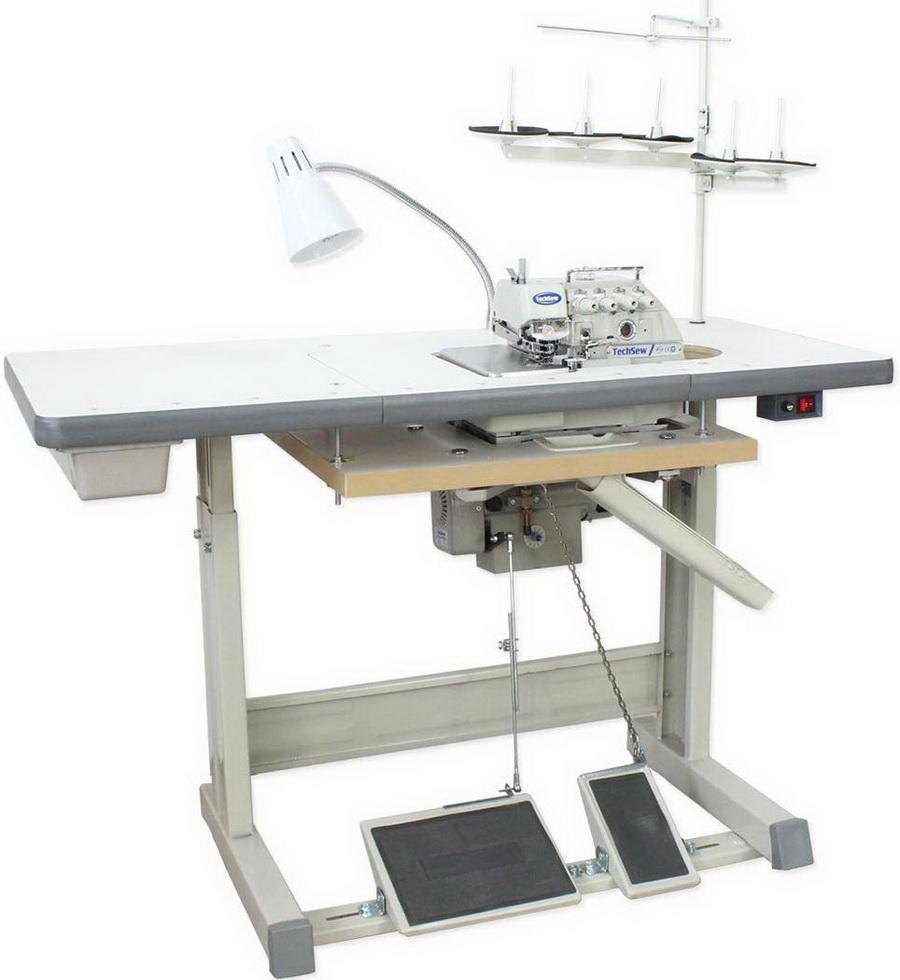 table & stand serger sewing Machine New-Tech 5 Thread Direct Drive Over Lock 