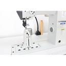 Techsew 830-R Post Bed Top and Bottom Roller Feed Industrial Sewing Machine with Assembled Table and Motor